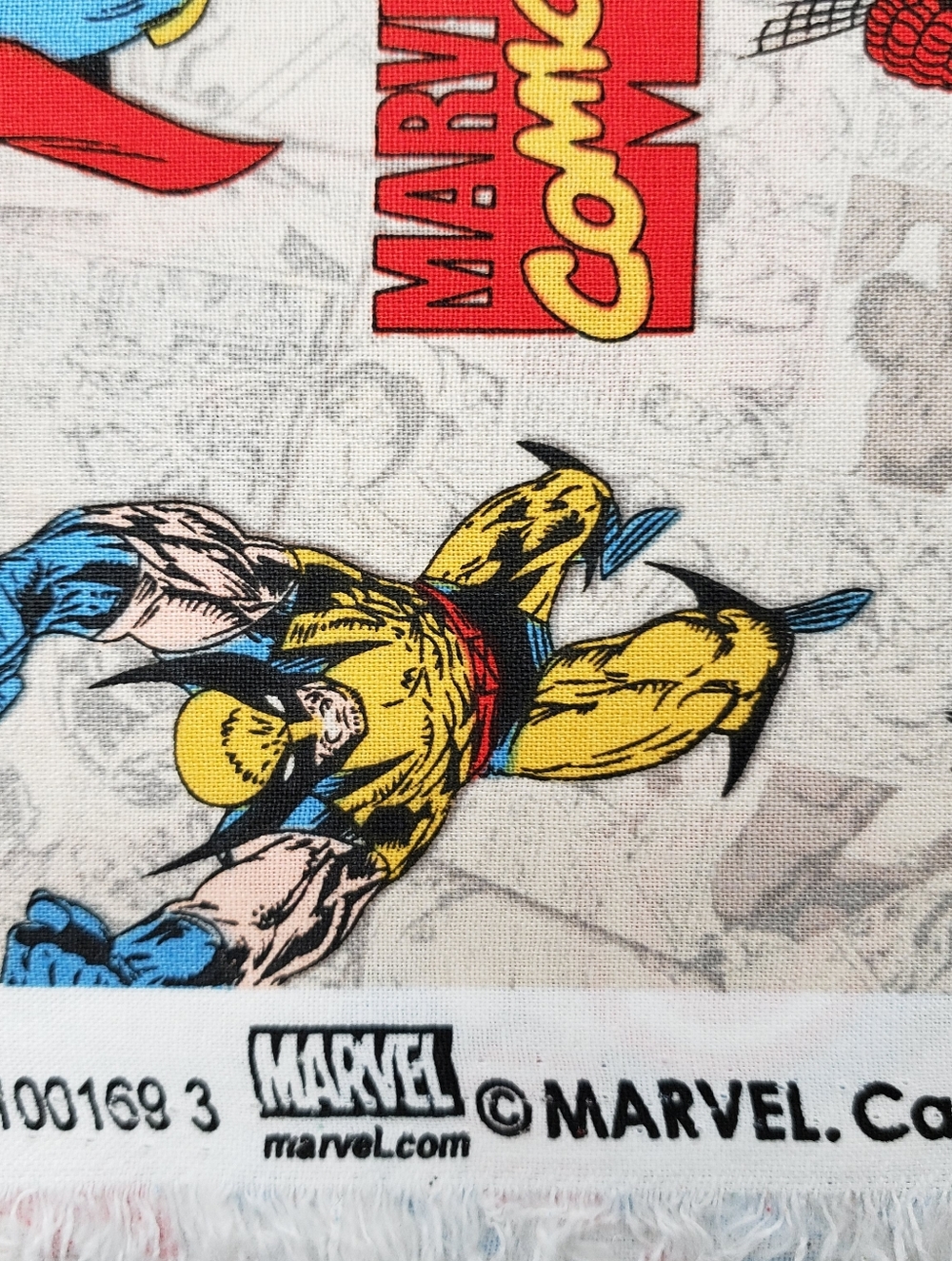Avengers Marvel Cotton Fabric Thor Spiderman Ironman Hulk sold By The Yard - Picture 4 of 5